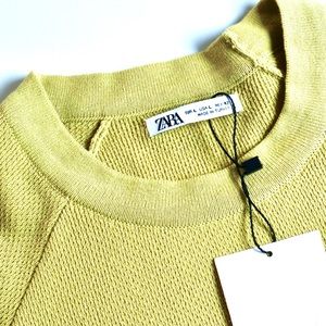 ZARA COTTON KNIT SWEATER NWT US Large Made in Turkey